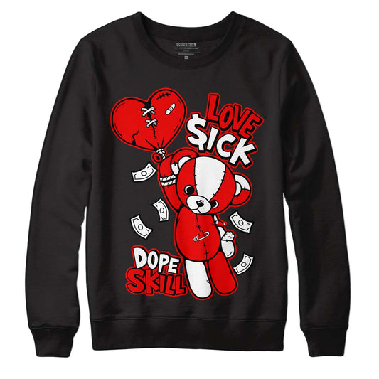 Cherry 11s DopeSkill Sweatshirt Love Sick Graphic - Black