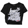 Jordan 13 Retro 'Black Flint' DopeSkill Women's Crop Top LOVE Graphic Streetwear - Black