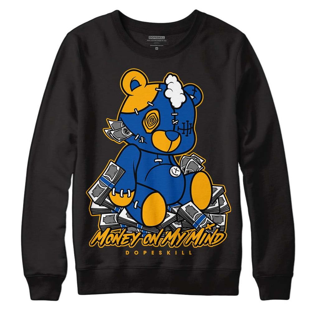 Dunk Blue Jay and University Gold DopeSkill Sweatshirt MOMM Bear Graphic Streetwear - Black