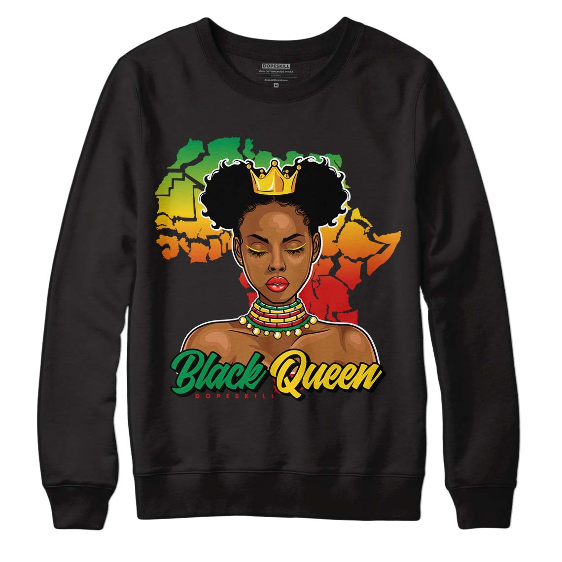 Black History Collection DopeSkill Sweatshirt Black Queen Graphic - Black