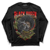 Travis Scott x Jordan 1 Low OG “Olive” DopeSkill Long Sleeve T-Shirt New Black Queen Graphic Streetwear - Black