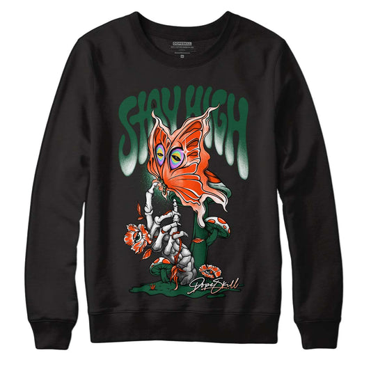 Dunk Low Team Dark Green Orange DopeSkill Sweatshirt Stay High Graphic - Black