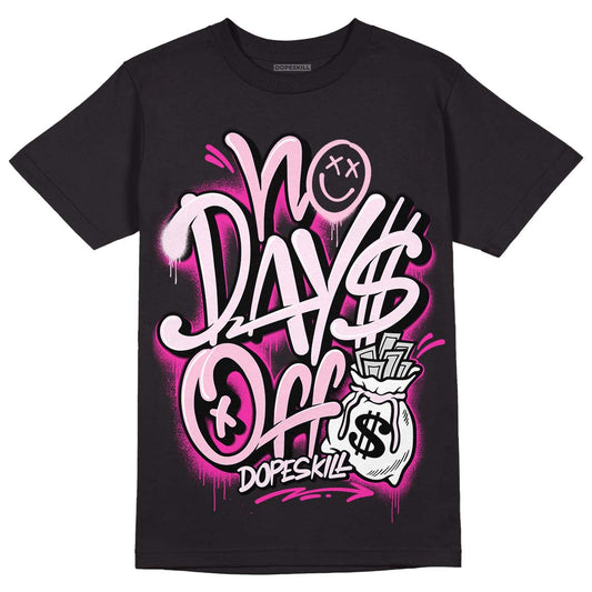Triple Pink Dunk Low DopeSkill T-Shirt No Days Off Graphic -  Black 