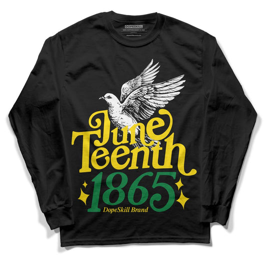 Dunk Low Reverse Brazil DopeSkill Long Sleeve T-Shirt Juneteenth 1865 Graphic Streetwear - Black