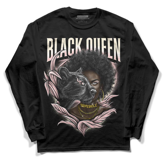 Jordan 1 High OG WMNS Washed Pink DopeSkill Long Sleeve T-Shirt New Black Queen Graphic Streetwear - Black