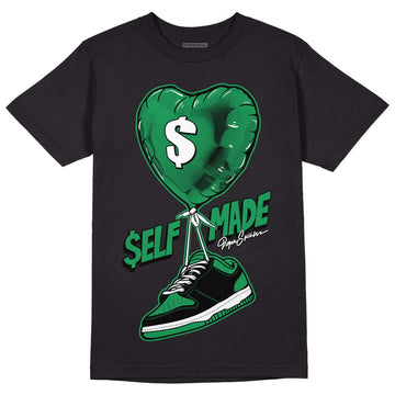 Jordan 1 Low Lucky Green DopeSkill T-Shirt Self Made Graphic Streetwear - Black