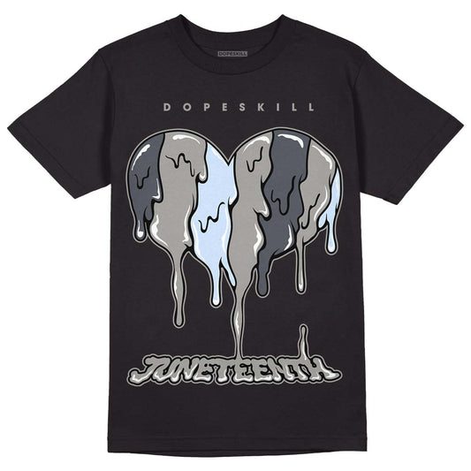 Jordan 6 Retro Cool Grey DopeSkill T-Shirt Juneteenth Heart Graphic  Streetwear - Black