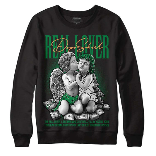 Nike SB x Jordan 4 “Pine Green” DopeSkill Sweatshirt Real Lover Graphic Streetwear - Black