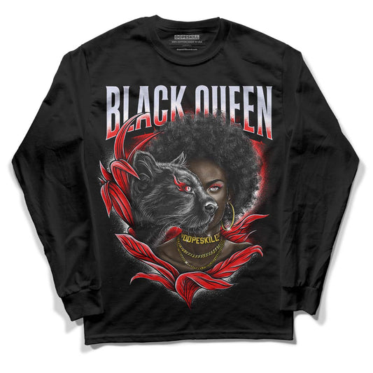 Cherry 11s DopeSkill Long Sleeve T-Shirt New Black Queen Graphic - Black