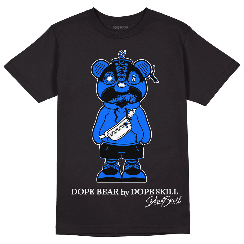Yz 350 Boost V2 Dazzling Blue DopeSkill T-Shirt Sneaker Bear Graphic - Black 