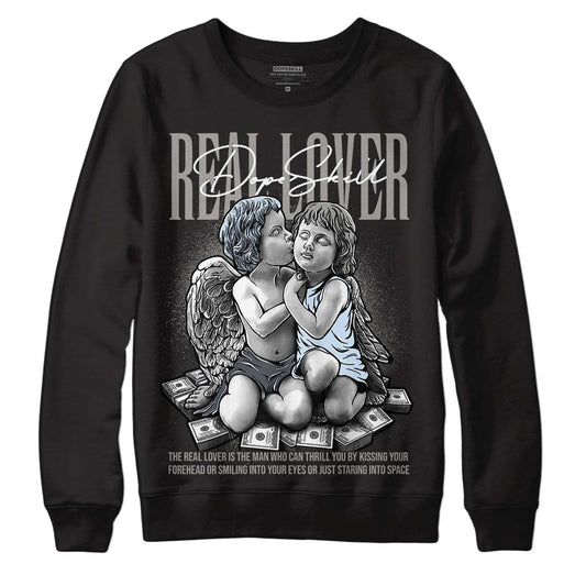 Jordan 6 Retro Cool Grey DopeSkill Sweatshirt Real Lover Graphic Streetwear - Black 
