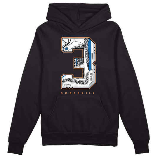Jordan 3 Retro Wizards DopeSkill Hoodie Sweatshirt No.3 Graphic Streetwear - Black