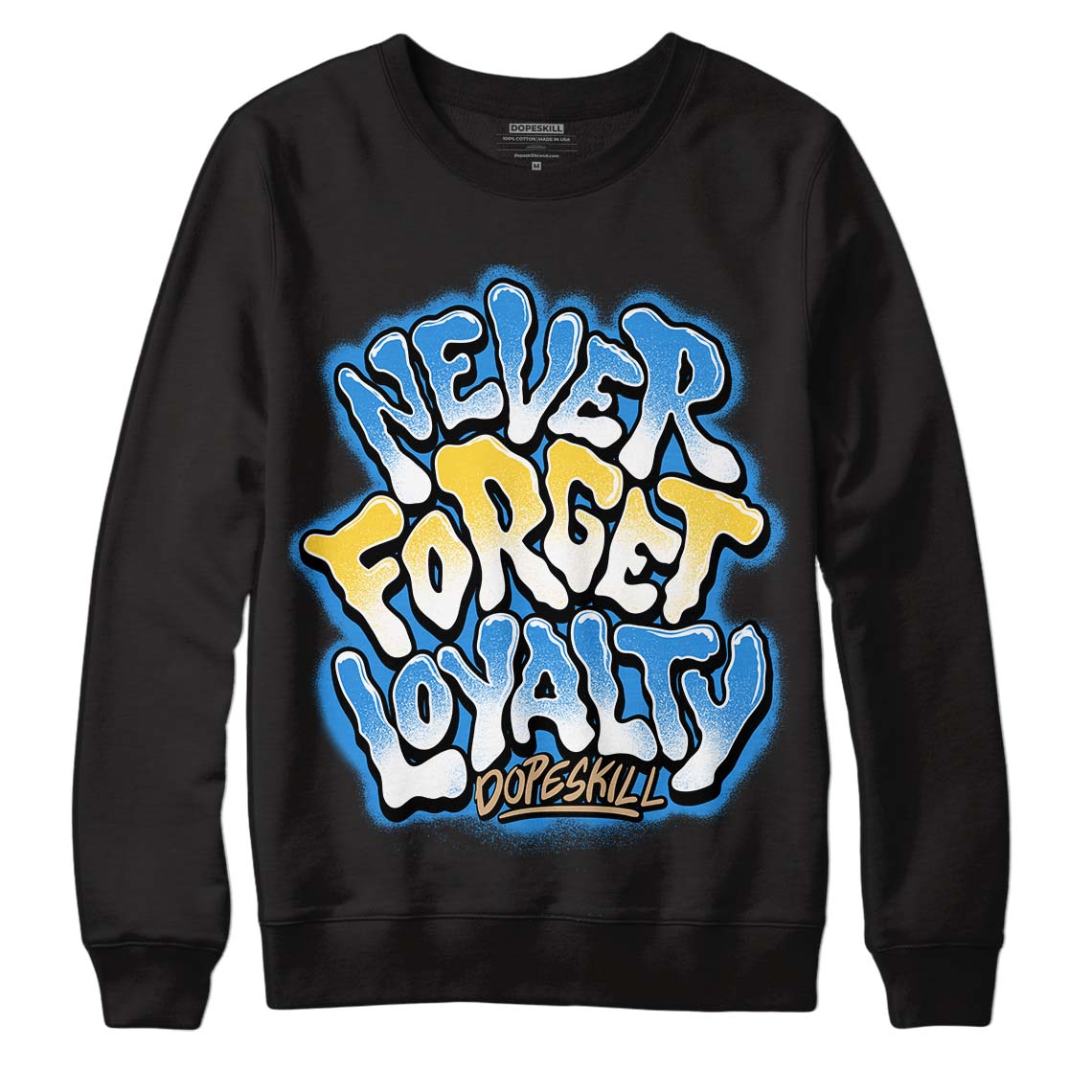 SB Dunk Low Homer DopeSkill Sweatshirt Never Forget Loyalty Graphic - Black