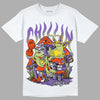 Canyon Purple 4s DopeSkill T-Shirt Chillin Graphic - White 