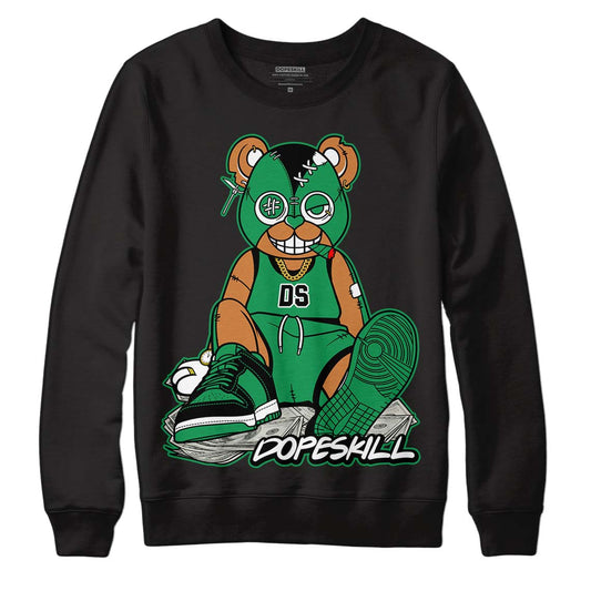 Jordan 1 Low Lucky Green DopeSkill Sweatshirt Greatest Graphic Streetwear - Black