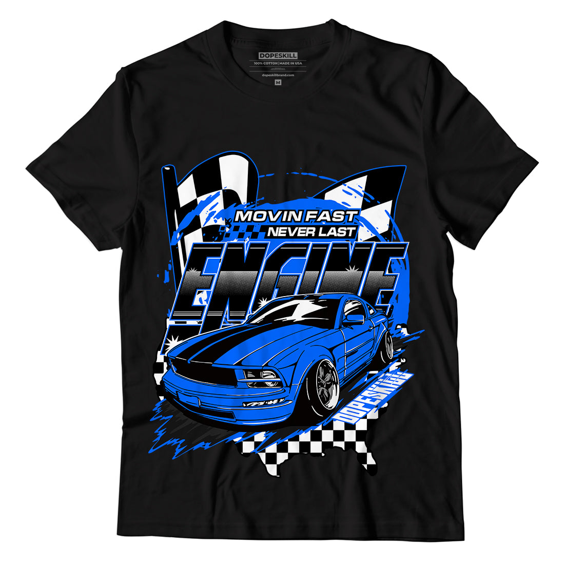 Yz 350 Boost V2 Dazzling Blue DopeSkill T-Shirt ENGINE Tshirt Graphic - Black 