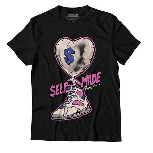 Jordan 7 SE Sapphire DopeSkill T-Shirt Self Made Graphic - Black 