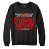 Fire Red 3s DopeSkill Sweatshirt Queen Graphic - Black 