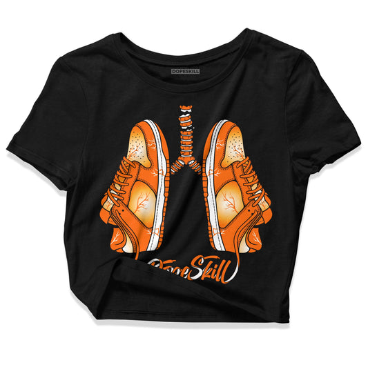 Wmns Dunk Low 'Magma Orange DopeSkill Women's Crop Top Breathe Graphic Streetwear - Black