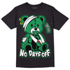 Jordan 1 Low Lucky Green DopeSkill T-Shirt Hurt Bear Graphic Streetwear - Black