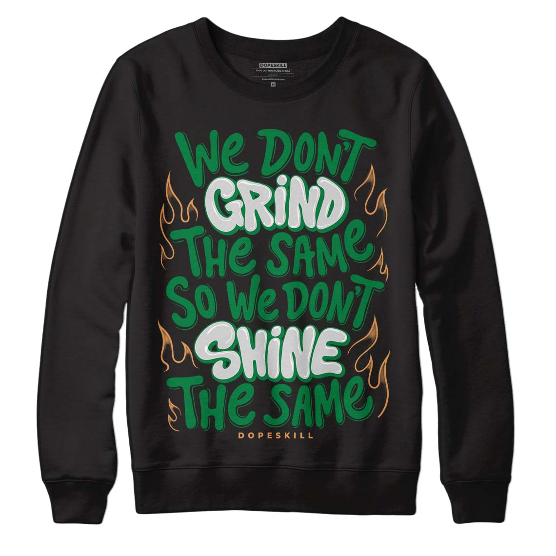 Nike SB x Jordan 4 “Pine Green” DopeSkill Sweatshirt Grind Shine Graphic Streetwear - Black 