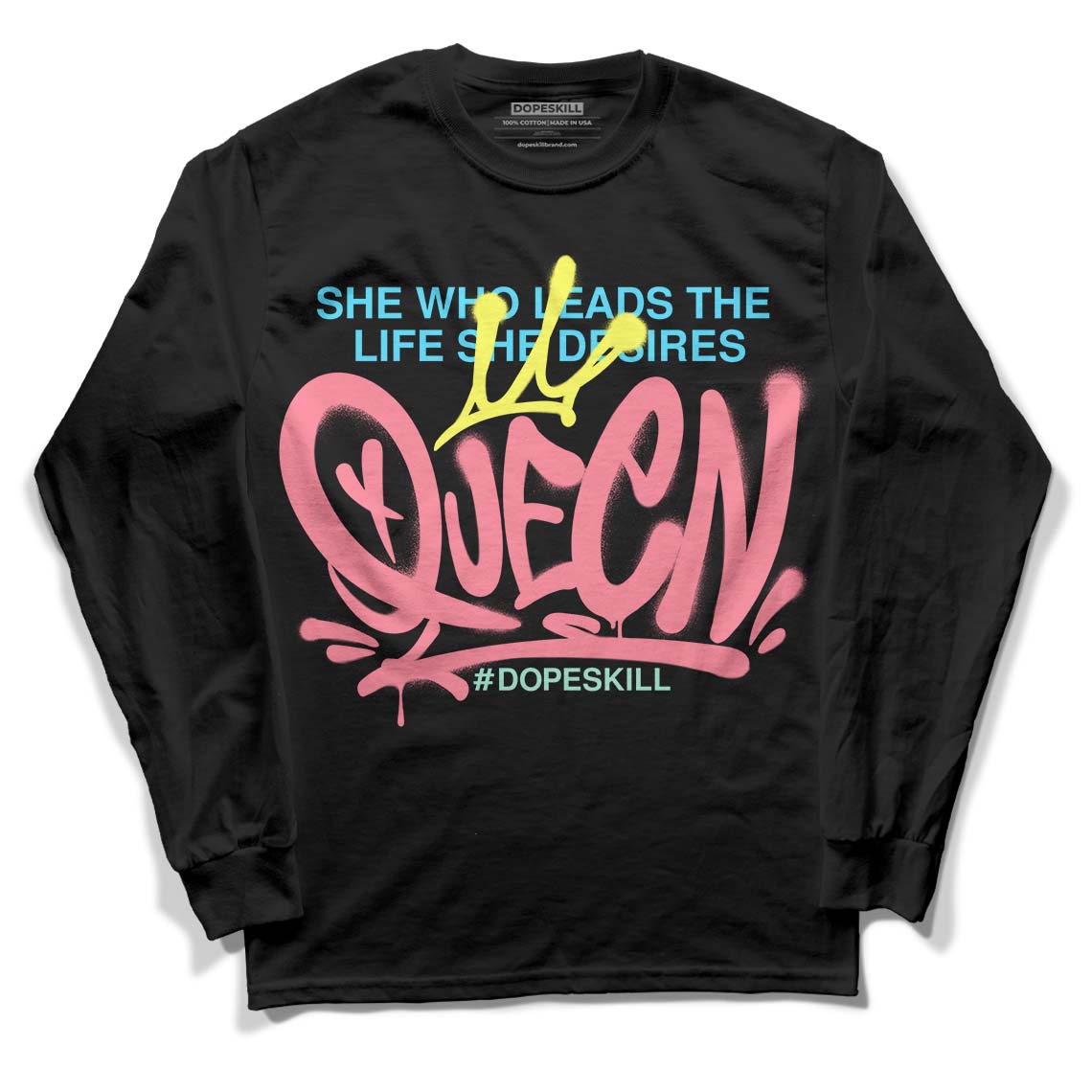 Candy Easter Dunk Low DopeSkill Long Sleeve T-Shirt Queen Graphic - Black 