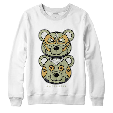 Jordan 5 Jade Horizon DopeSkill Sweatshirt Leather Bear Graphic - White 