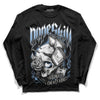 Jordan 5 Retro University Blue DopeSkill Long Sleeve T-Shirt Money On My Mind Graphic Streetwear - Black