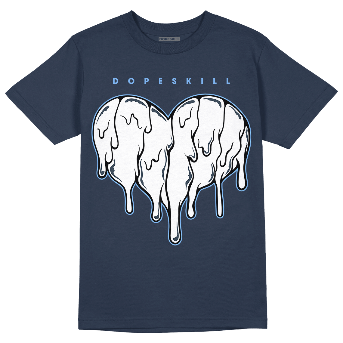 Jordan 6 Midnight Navy DopeSkill T-shirt Slime Drip Heart Graphic