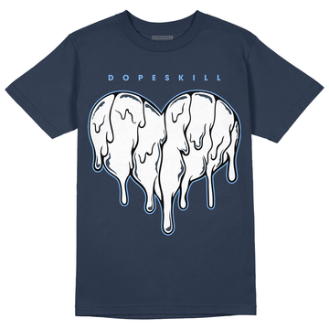 Jordan 6 Midnight Navy DopeSkill T-shirt Slime Drip Heart Graphic