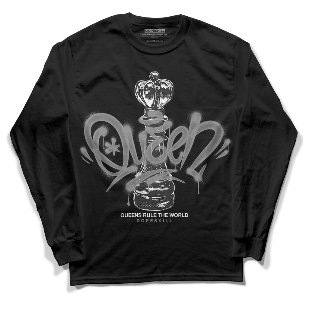 Jordan 1 High OG WMNS Twist 2.0 DopeSkill Long Sleeve T-Shirt Queen Chess Graphic Streetwear - Black