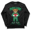 Jordan 1 Low Lucky Green DopeSkill Long Sleeve T-Shirt Fake Love Graphic Streetwear - Black