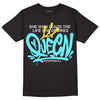 Jordan 5 Aqua DopeSkill T-Shirt Queen Graphic Streetwear - Black