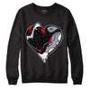 Jordan 13 Retro 'Black Flint' DopeSkill Sweatshirt Heart Jordan 13 Graphic Streetwear - Black