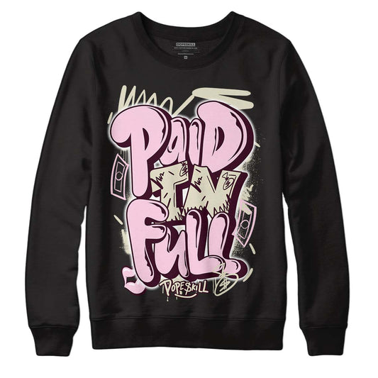 Dunk Low Night Maroon and Medium Soft Pink DopeSkill Sweatshirt New Paid In Full Graphic Streetwear - Black 