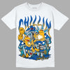 Dunk Blue Jay and University Gold DopeSkill T-Shirt Chillin Graphic Streetwear - White