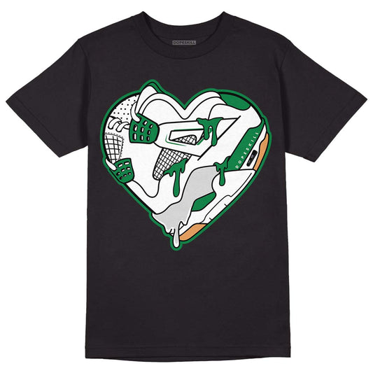 Nike SB x Jordan 4 “Pine Green” DopeSkill T-Shirt Heart Jordan 4 Graphic Streetwear - Black