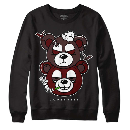 Jordan 12 x A Ma Maniére DopeSkill Sweatshirt New Double Bear Graphic Streetwear - Black 
