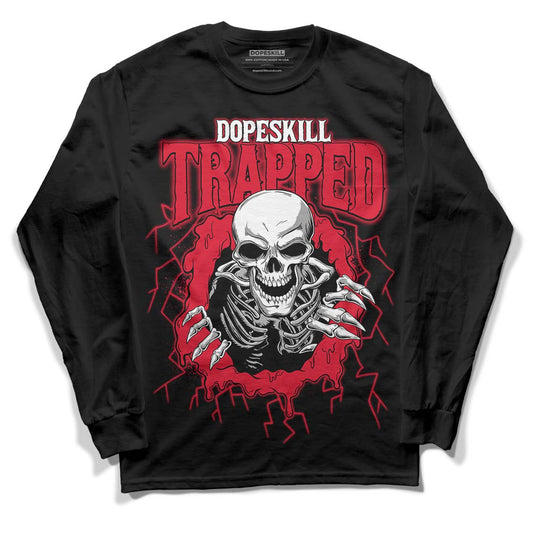 Lost & Found 1s DopeSkill Long Sleeve T-Shirt Trapped Halloween Graphic - Black
