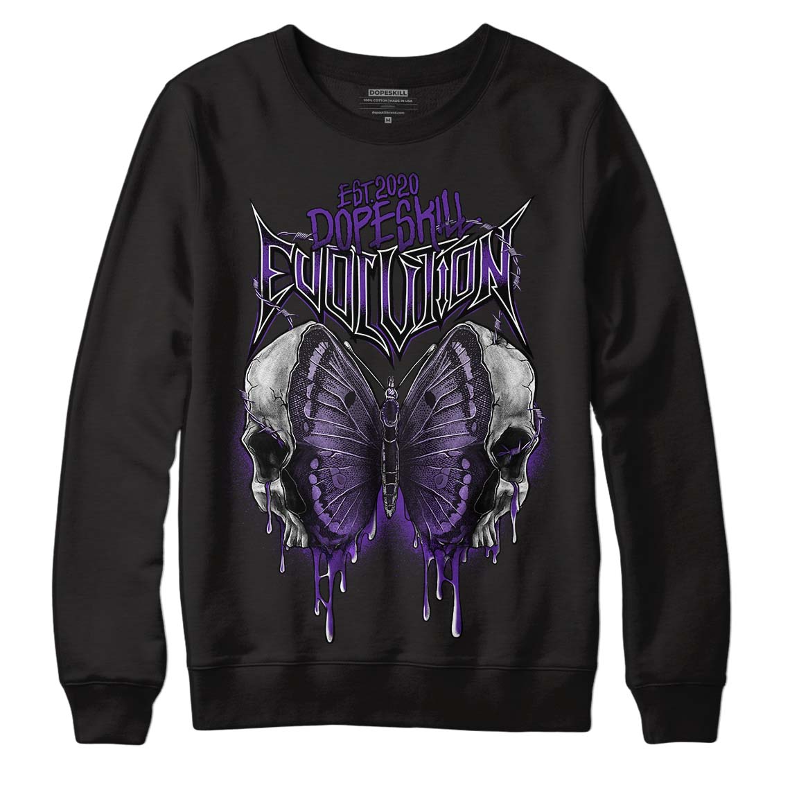 PURPLE Collection DopeSkill Sweatshirt DopeSkill Evolution Graphic - Black