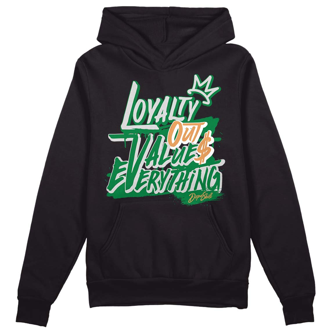 Nike SB x Jordan 4 “Pine Green” DopeSkill Hoodie Sweatshirt LOVE Graphic Streetwear - Black