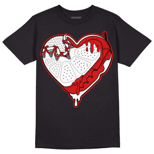 Gym Red 9s DopeSkill T-Shirt Heart Jordan 9 Graphic - Black