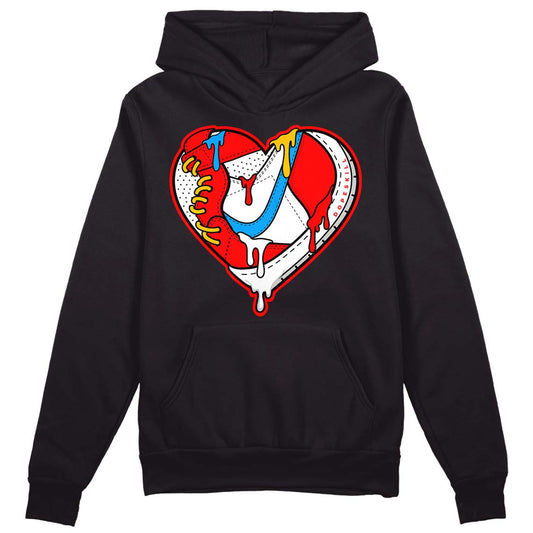 Fruity Pebbles Dunks DopeSkill Hoodie Sweatshirt Heart Jordan Graphic - Black