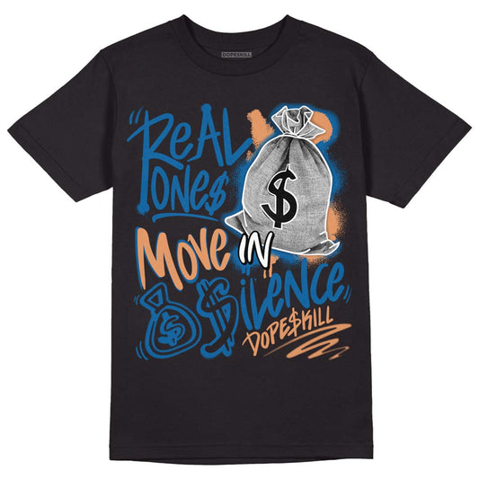 Jordan 3 Retro Wizards DopeSkill T-Shirt Real Ones Move In Silence Graphic Streetwear - Black