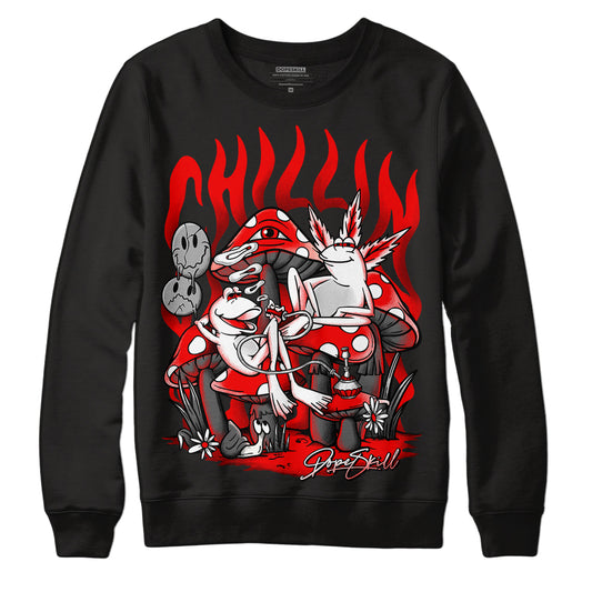 Red Thunder 4s DopeSkill Sweatshirt Chillin Graphic