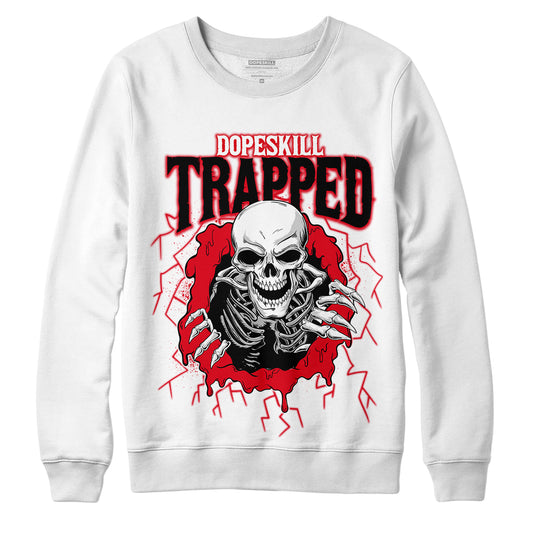 Jordan 1 Heritage DopeSkill Sweatshirt Trapped Halloween Graphic - White