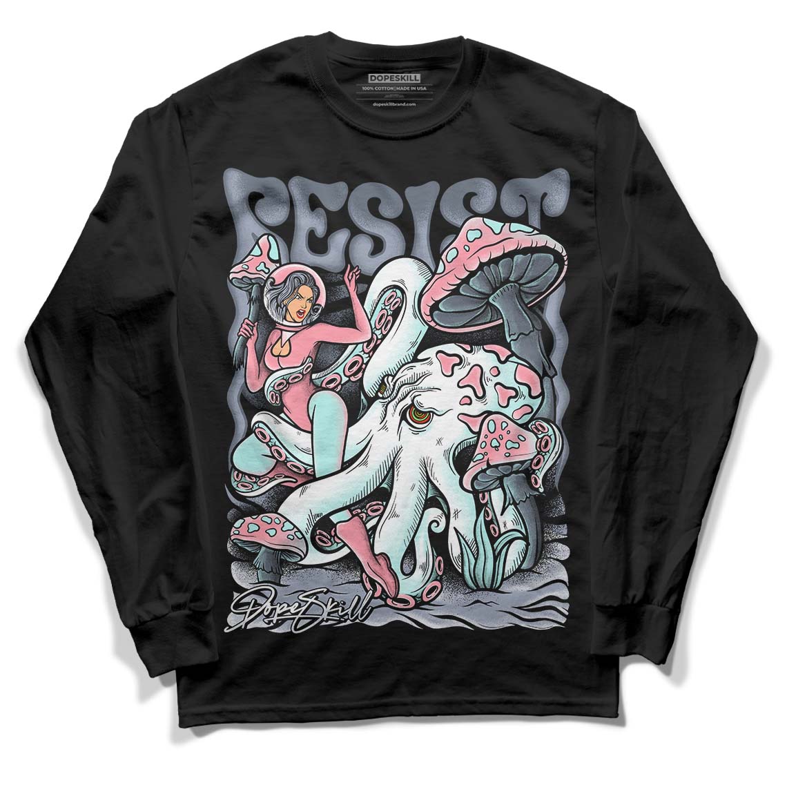 Easter 5s DopeSkill Long Sleeve T-Shirt Resist Graphic - Black