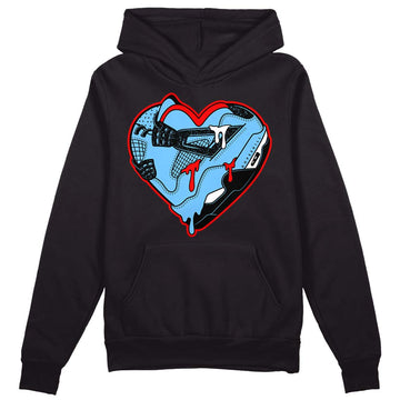 Travis Scott x Jordan 4 Retro 'Cactus Jack' DopeSkill Hoodie Sweatshirt Heart Jordan 4 Graphic Streetwear - Black 