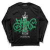 Jordan 1 Low Lucky Green DopeSkill Long Sleeve T-Shirt King Chess Graphic Streetwear - Black