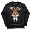 Black Canvas 4s DopeSkill Long Sleeve T-Shirt Fake Love Graphic - Black 